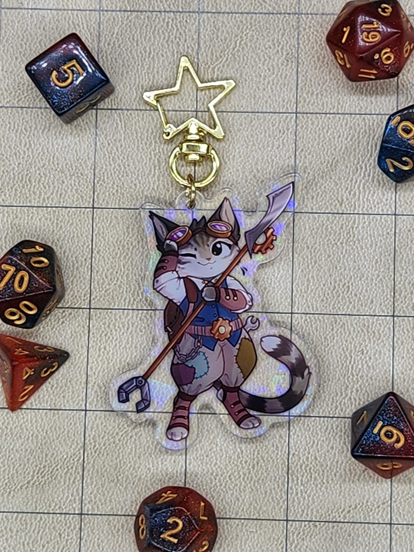 Artificer Acrylic Charm - Whiskers & Watchtowers