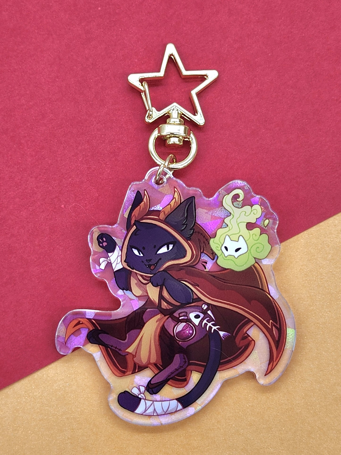 Nekomancer Acrylic Charm - Whiskers & Watchtowers
