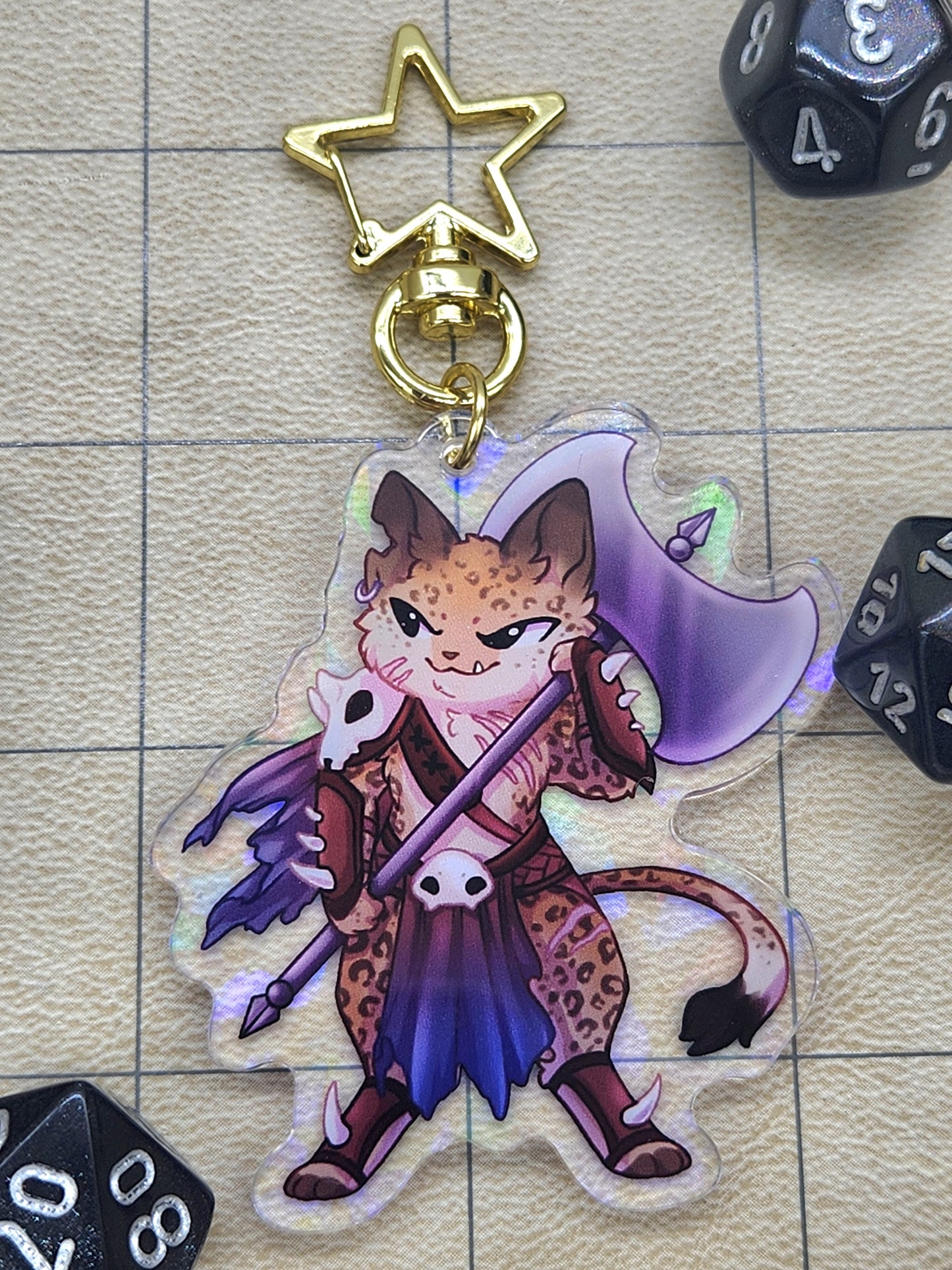 Barbarian Acrylic Charm - Whiskers & Watchtowers