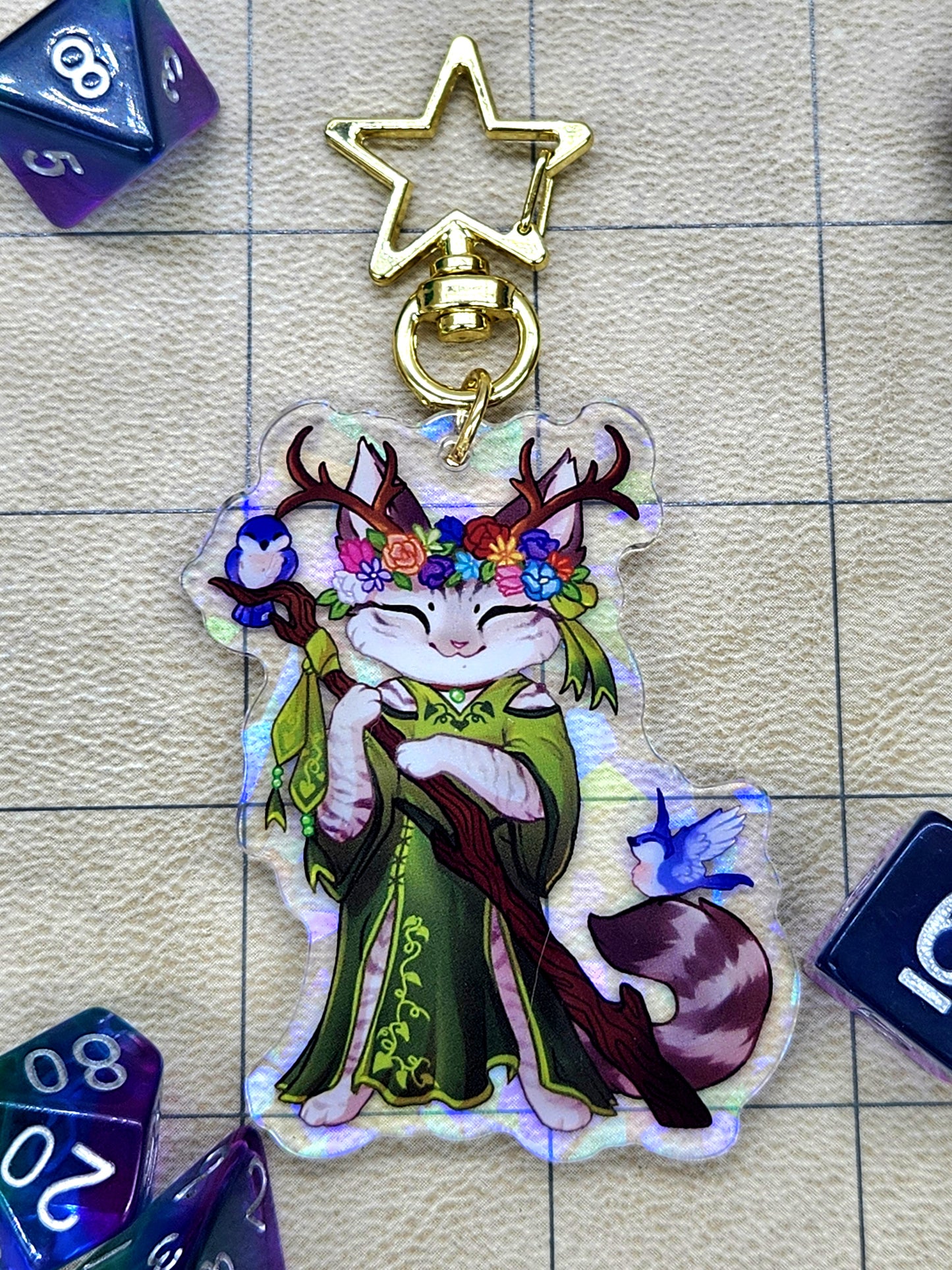 Druid Acrylic Charm - Whiskers & Watchtowers