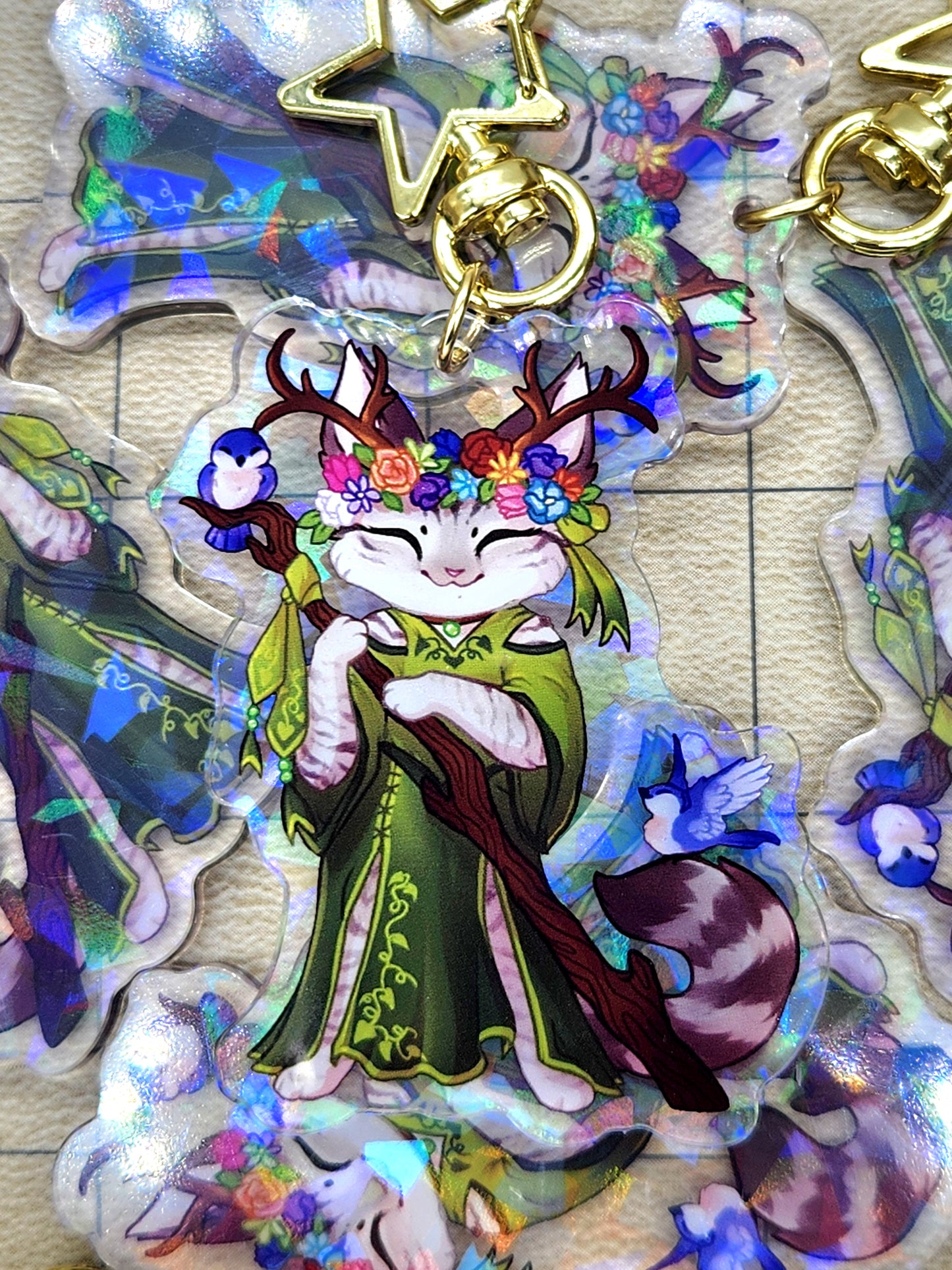 Druid Acrylic Charm - Whiskers & Watchtowers