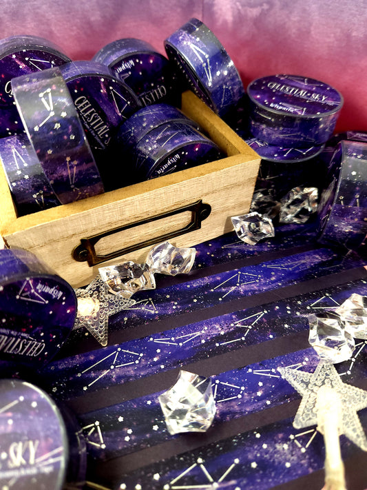 Celestial Skies - Silver Foil Washi Tape
