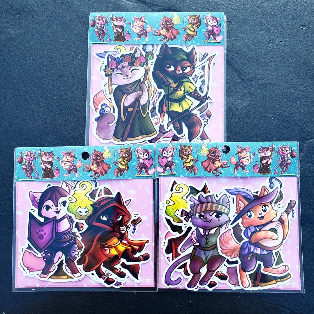 Kitty Quest - RPG Cat Themed Stickers - Old Style