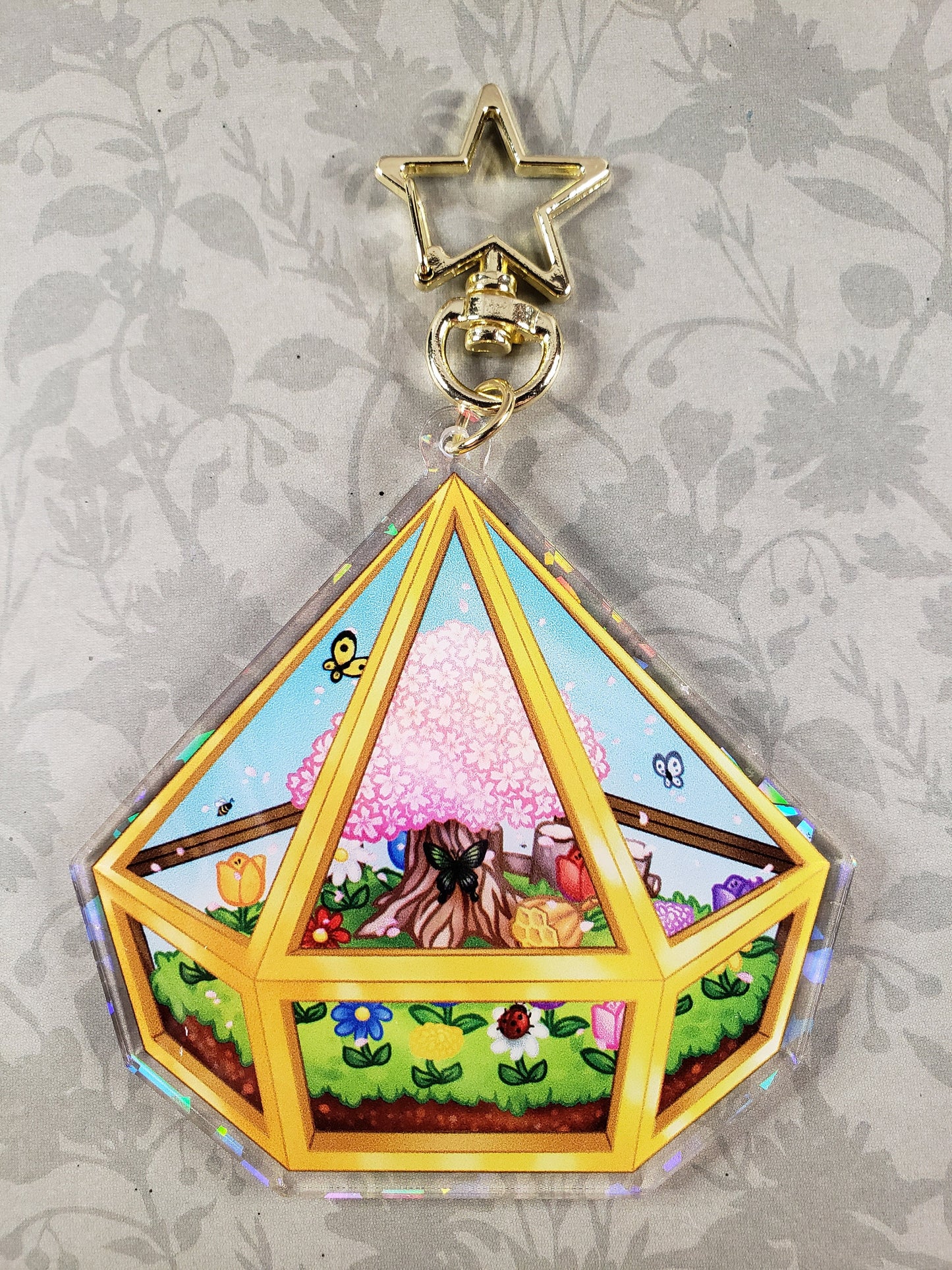 Spring Terrarium - Holo Acrylic Charm