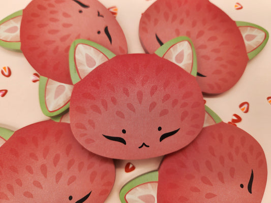 Strawberry Cat - Feline Fruity Sticky Notes