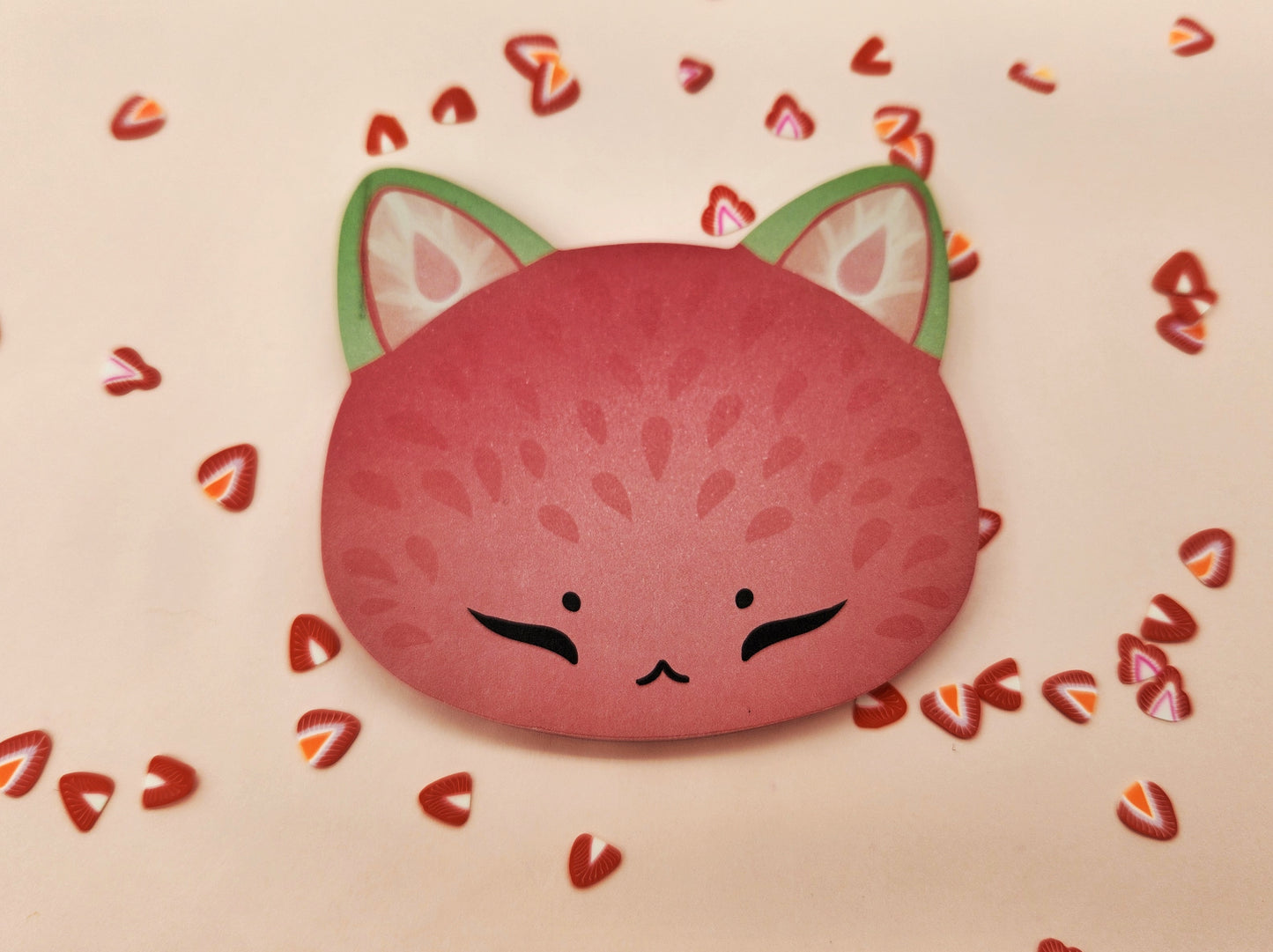 Strawberry Cat - Feline Fruity Sticky Notes