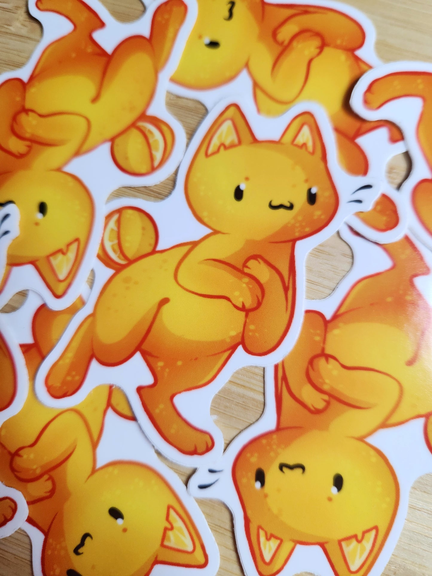 Feline Fruity Orange Cat - Sticker