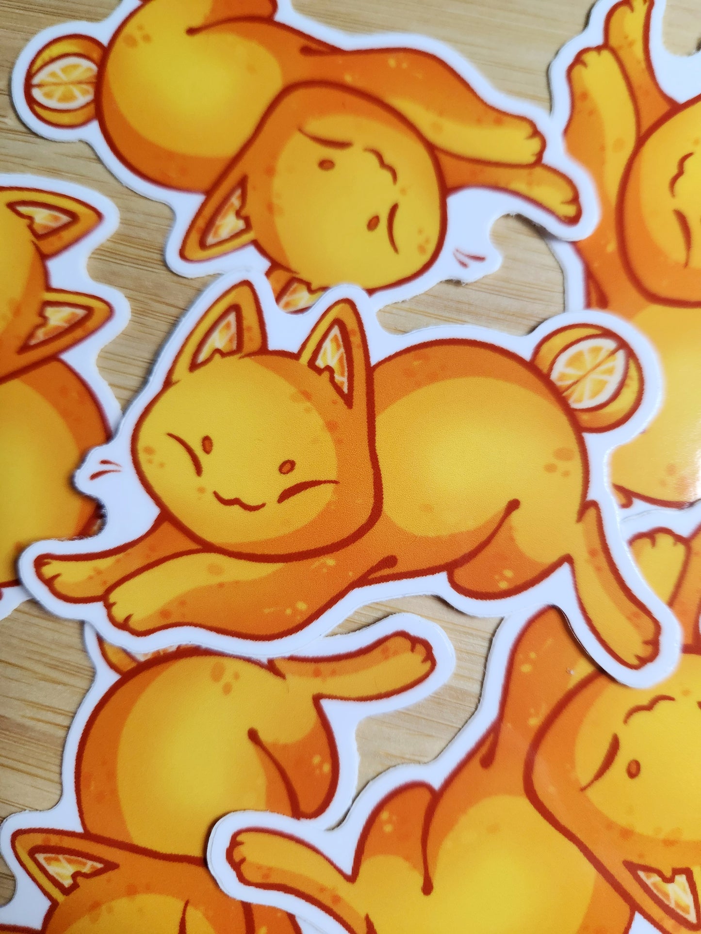 Feline Fruity Orange Cat - Sticker