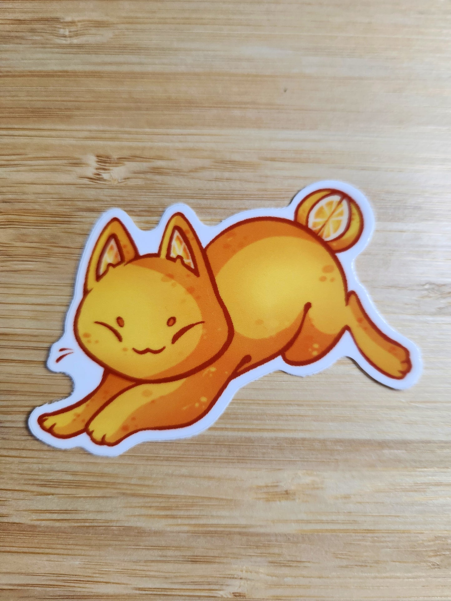 Feline Fruity Orange Cat - Sticker