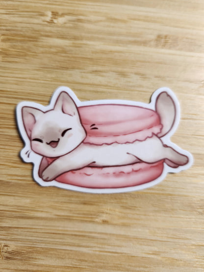 Macaron Cat -Vinyl Sticker