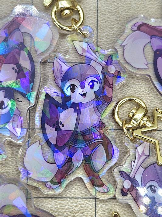 Warrior Acrylic Charm - Whiskers & Watchtowers