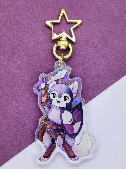 Warrior Acrylic Charm - Whiskers & Watchtowers