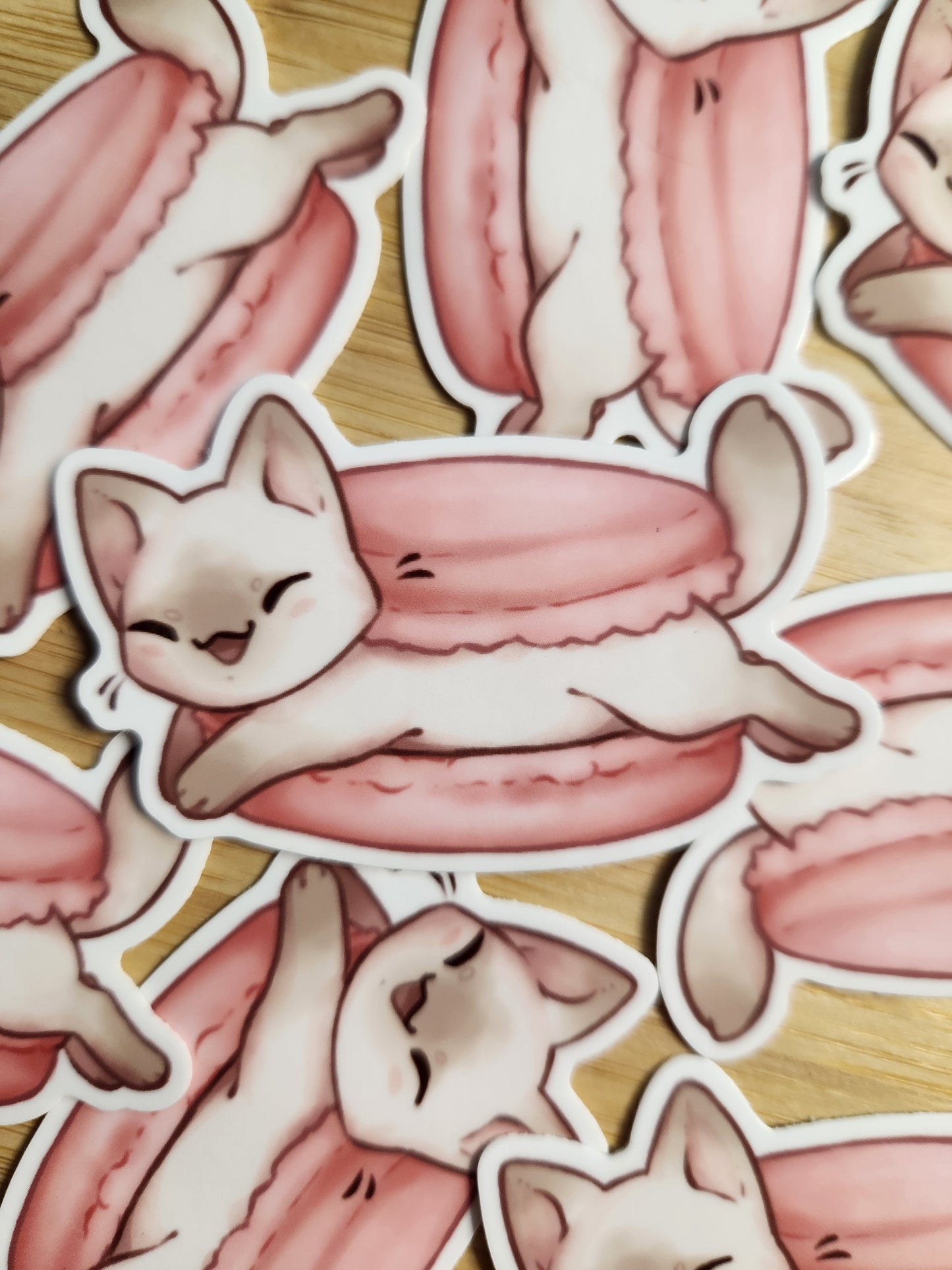 Macaron Cat -Vinyl Sticker