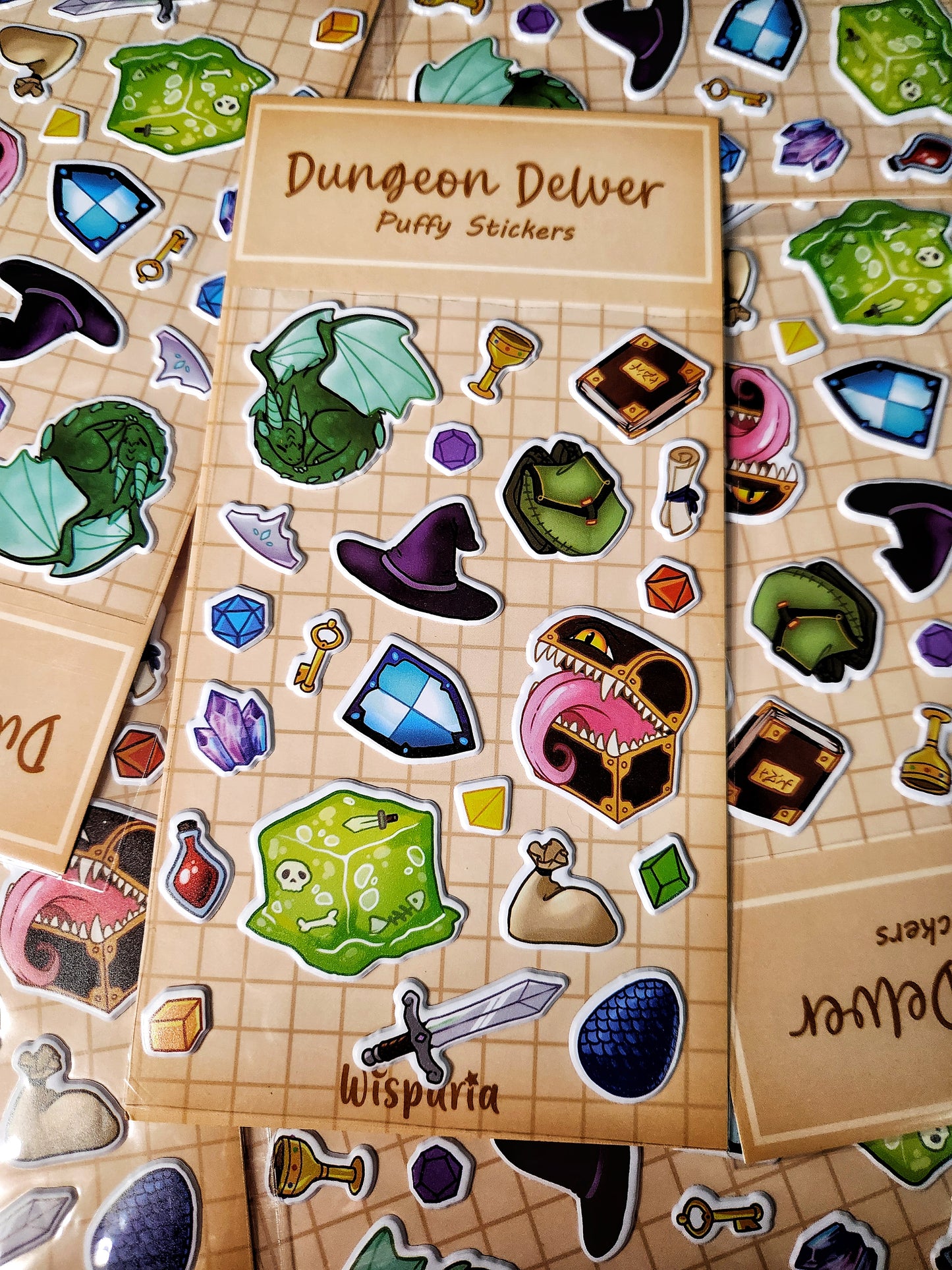 Dungeon Delvers - Puffy Sticker Sheet