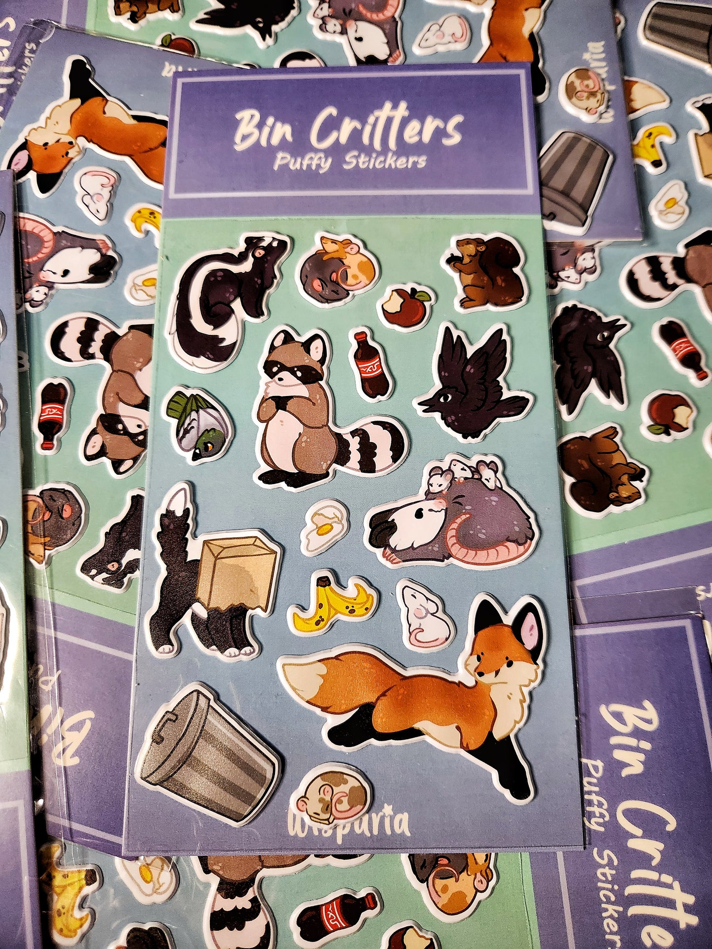 Bin Critters - Puffy Sticker Sheet