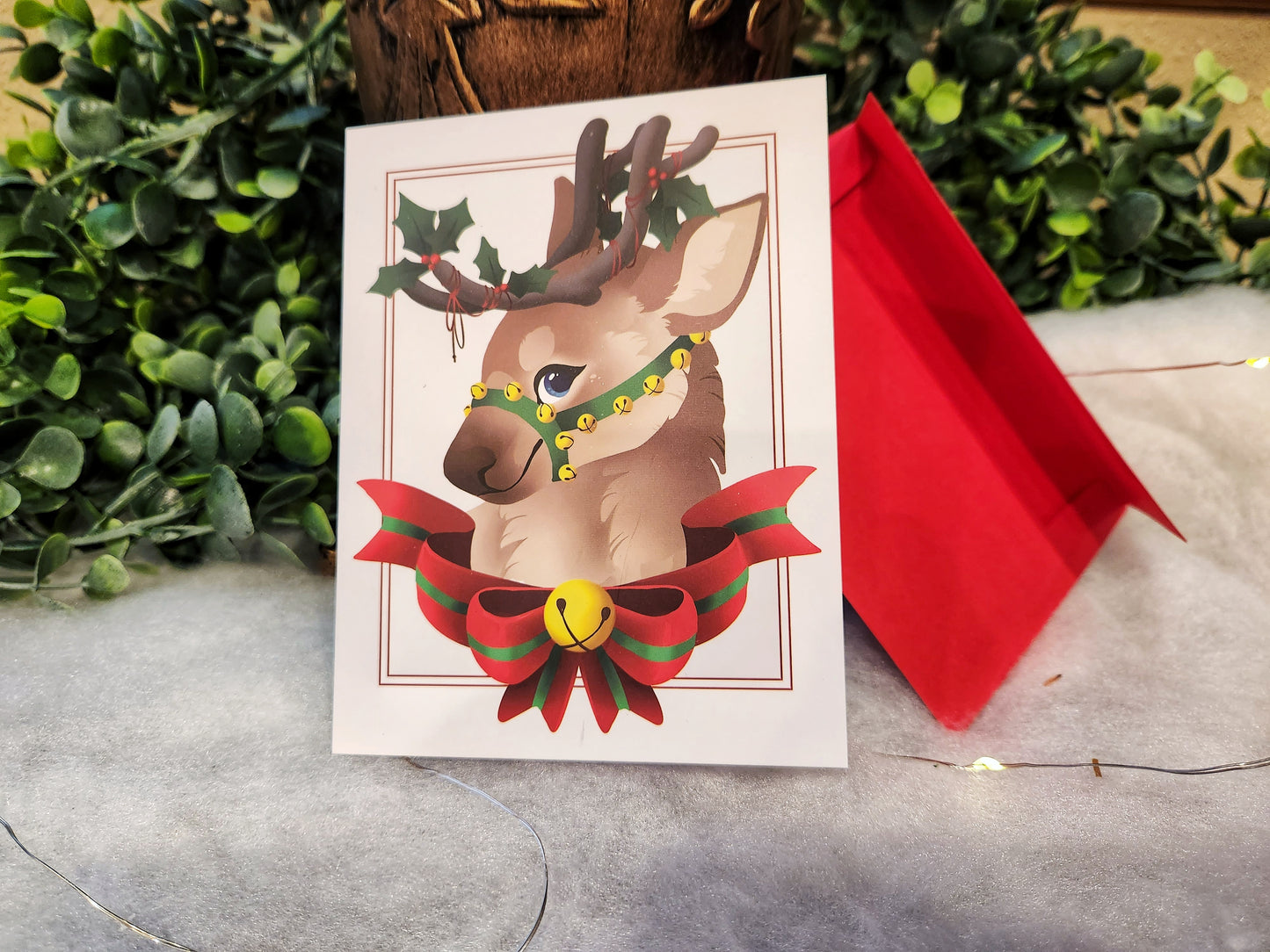 Reindeer Bells - Holiday Greeting Card