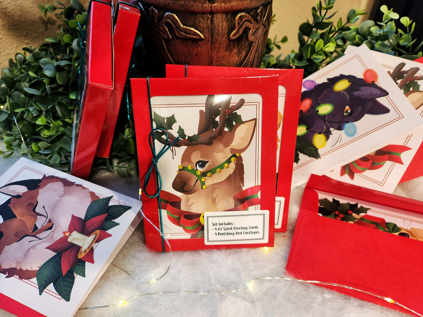 Season's Greeting Critters - Holiday Card Set