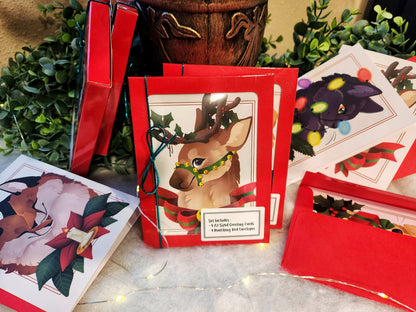 Season's Greeting Critters - Holiday Card Set