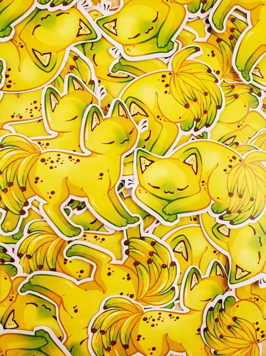 Feline Fruity BananaCat - Sticker Duo