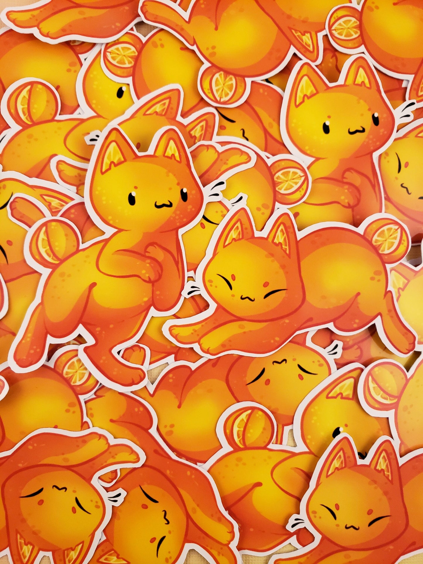 Feline Fruity Orange Cat - Sticker