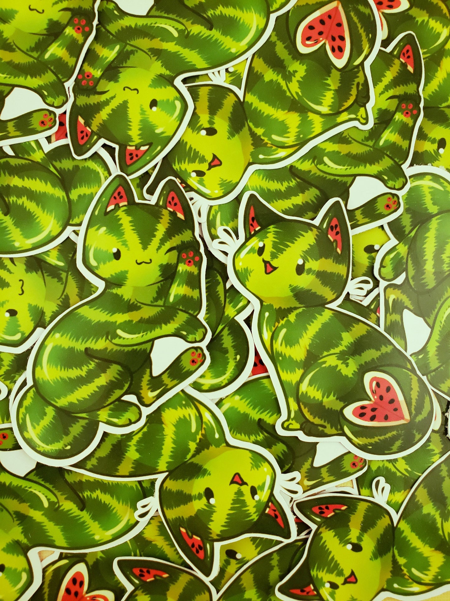 Feline Fruity Watermelon Cat - Sticker