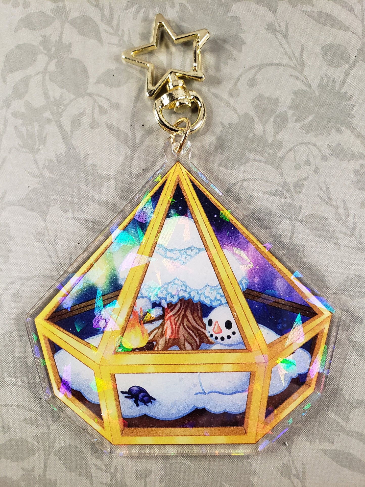 Winter Terrarium - Holo Acrylic Charm